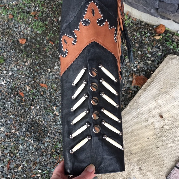 Indigenous Inspired Leather Jacket - Picture 4 of 9